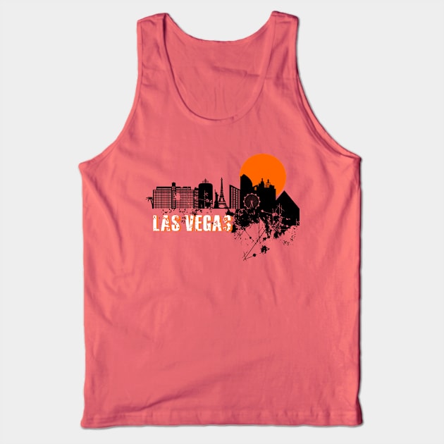 Las Vegas skyline Tank Top by DimDom